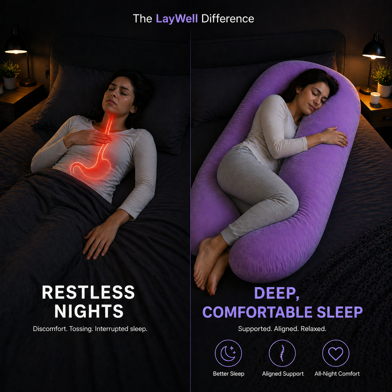 LayWell™ Side Sleep Pillow